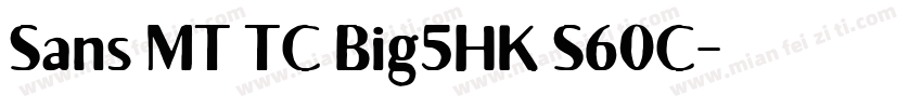 Sans MT TC Big5HK S60C字体转换